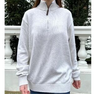 BRANDY MELVILLE Aleah Cream Knit Zip Oversize Sweater Vintage 90s, One Size, NWT